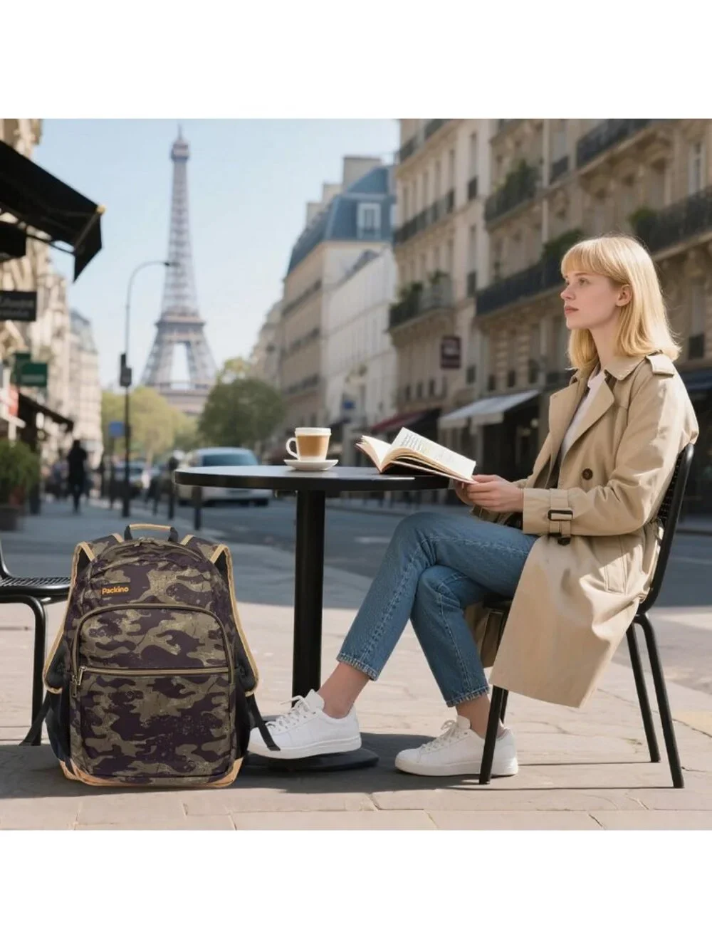 Water-Resistant 24L Travel Laptop Backpack, Anti-Theft Slim Design for 17